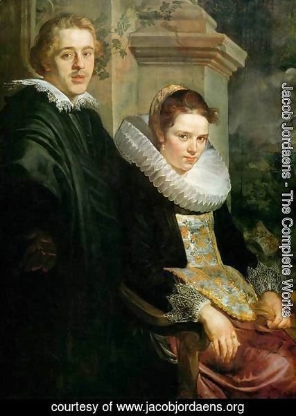 Jacob Jordaens - Portrait of a Young Married Couple