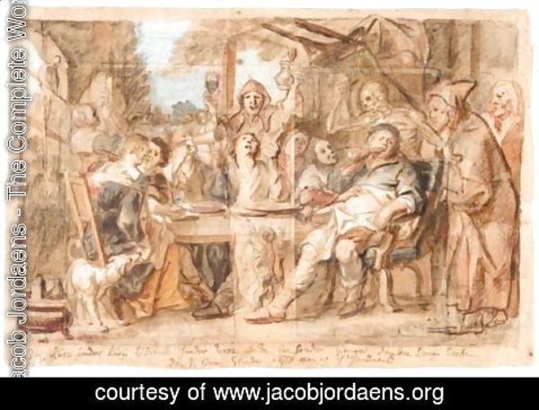 Jacob Jordaens - A Merry Company (An Allegory Of Integrity)