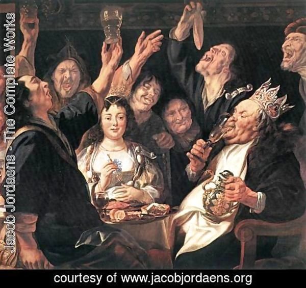 Jacob Jordaens - The Bean King (detail)