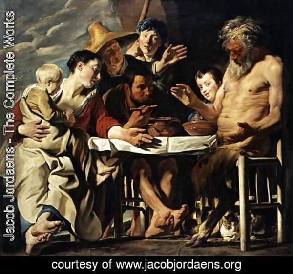Jacob Jordaens - The Satyr And The Peasant