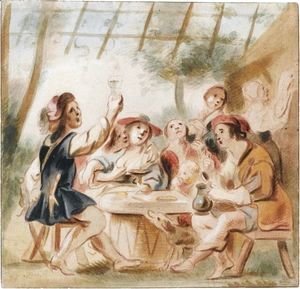 Merry Company Under An Arbour