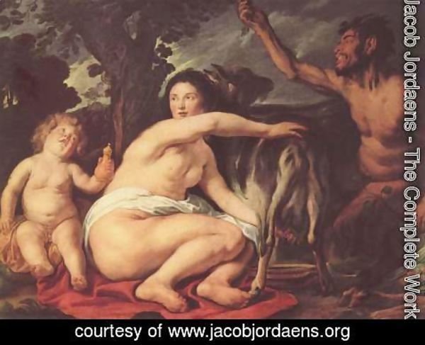 Jacob Jordaens - Youth of the Zeus (The goat Amalthea nourished Zeus)