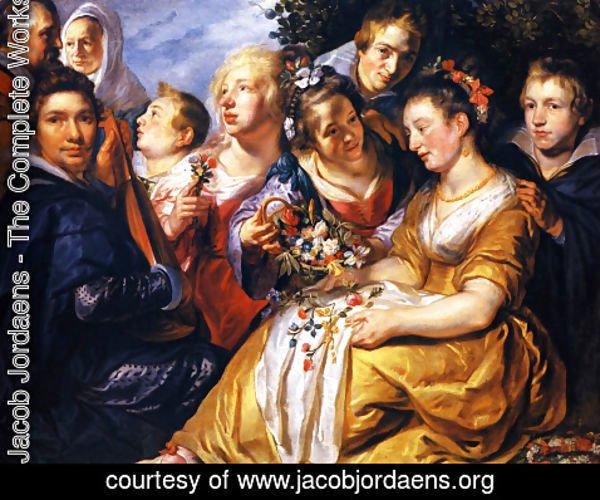 Jacob Jordaens - Self portrait with his Family and Father-in-Law Adam van Noort