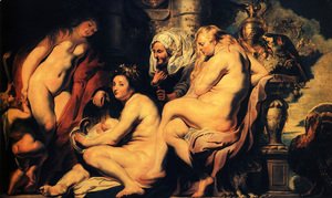 Jacob Jordaens - The Daughters of Cecrops finding the child Erichthonius 2