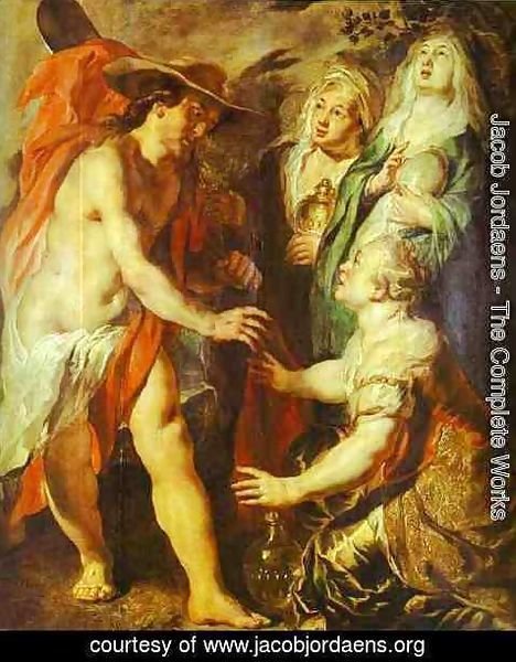 Jacob Jordaens - Christ Comes as a Gardener to Three Marys