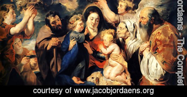 Jacob Jordaens - The Holy Family and child St. John the Baptist
