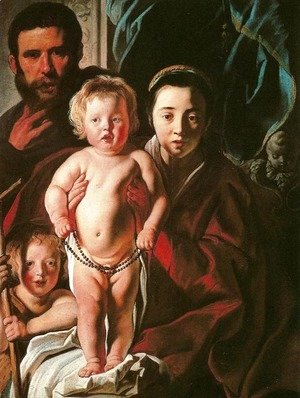Jacob Jordaens - Holy Family and Saint John the Baptist