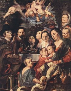 Self Portrait among Parents, Brothers and Sisters [detail]