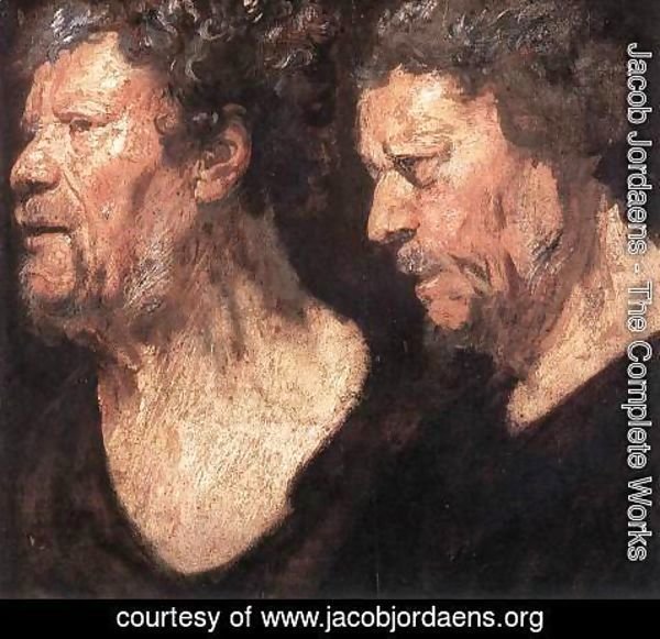 Jacob Jordaens - Studies of the Head of Abraham Grapheus