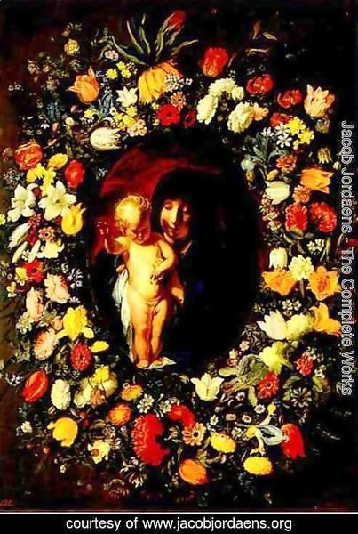 Madonna and Child Wreathed with Flowers