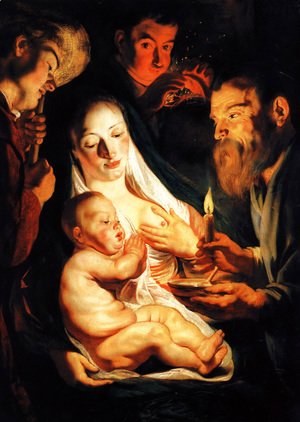 Jacob Jordaens - The Holy Family with Shepherds 1616