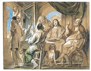 Jacob Jordaens - Christ and the disciples at Emmaus