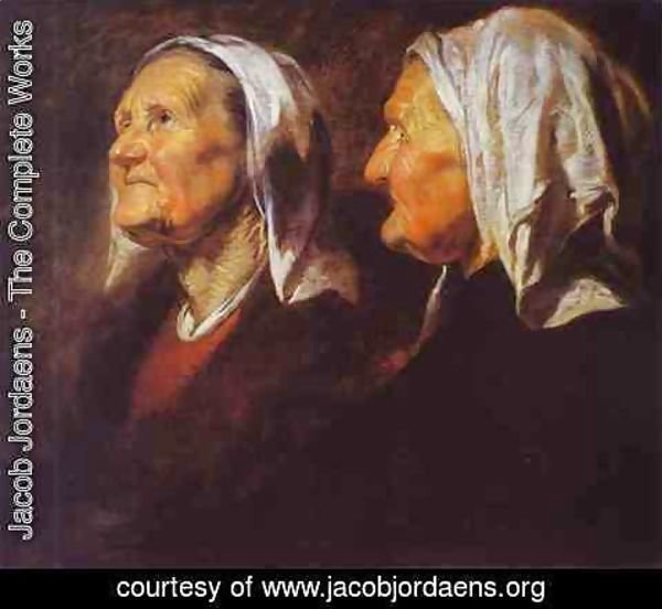 Jacob Jordaens - Head of an Old Woman