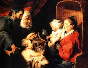 The Virgin and Child in the company of little St. John and his parents