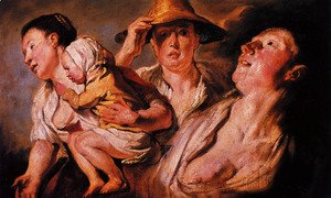 Jacob Jordaens - Study of three women and child