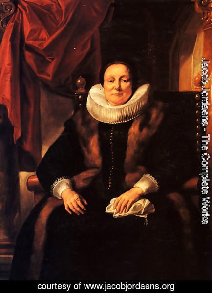 Jacob Jordaens - Portrait of a lady sitting in a chair