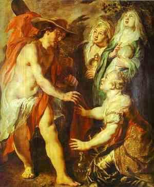Jacob Jordaens - Christ Comes as a Gardener to Three Marys