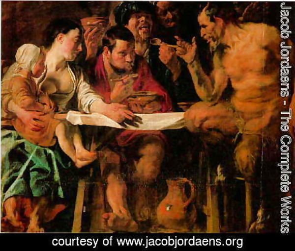 Jacob Jordaens - Satyr and Peasant 2