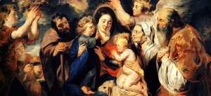 Jacob Jordaens - The Holy Family and child St. John the Baptist